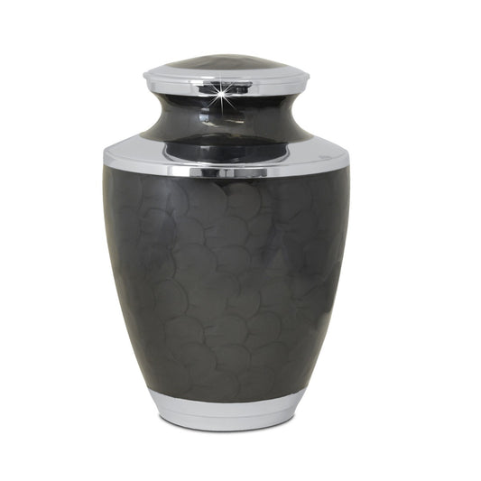 Black Plain Adult Brass Urn