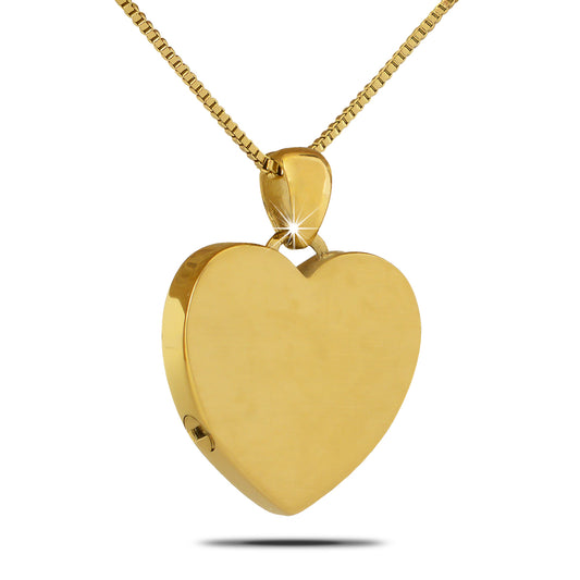 Love Heart Gold Steel Pendant